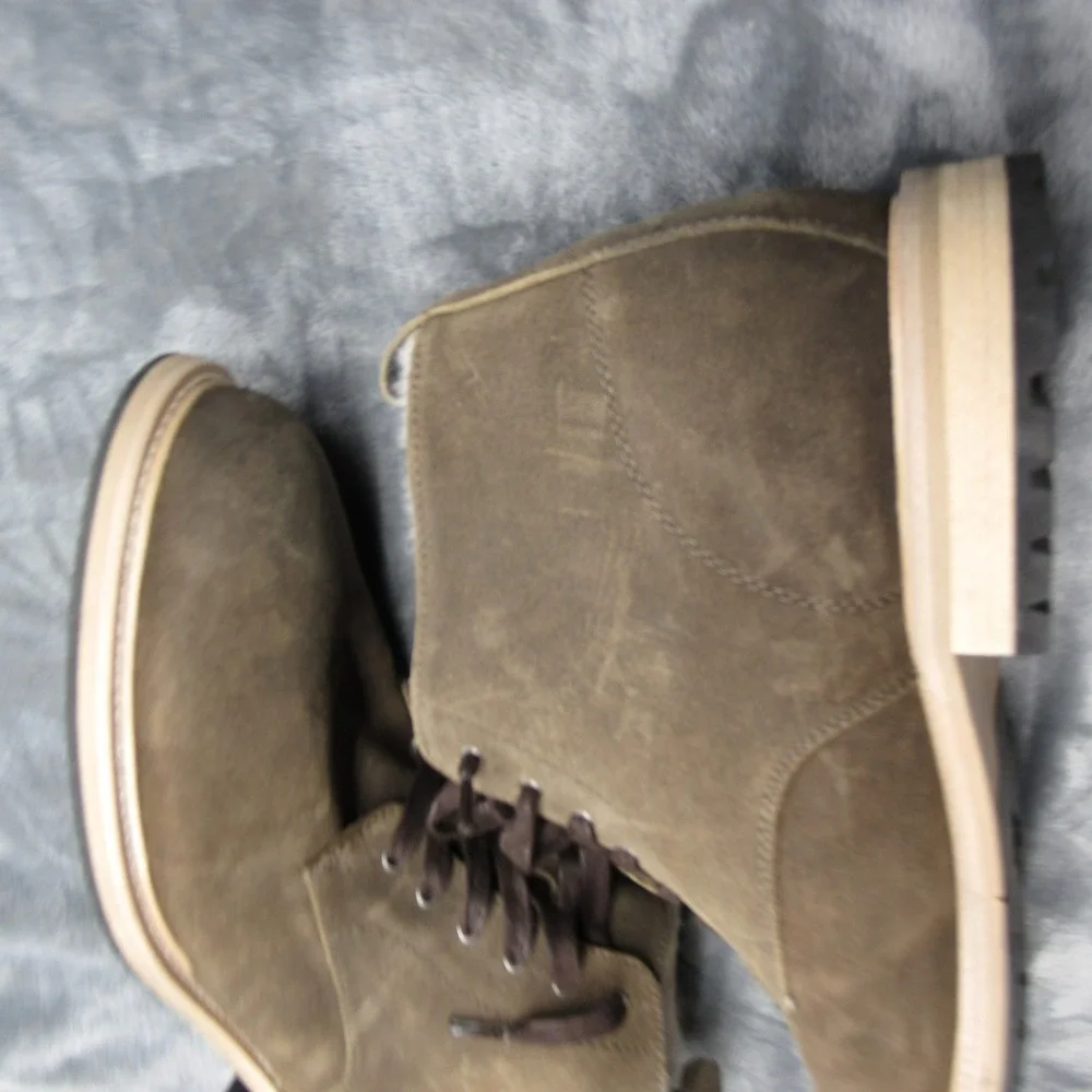 Banana Republic Arley Boot Men 11.5 Brown Suede Leather Ankle Lace Chukka Preppy